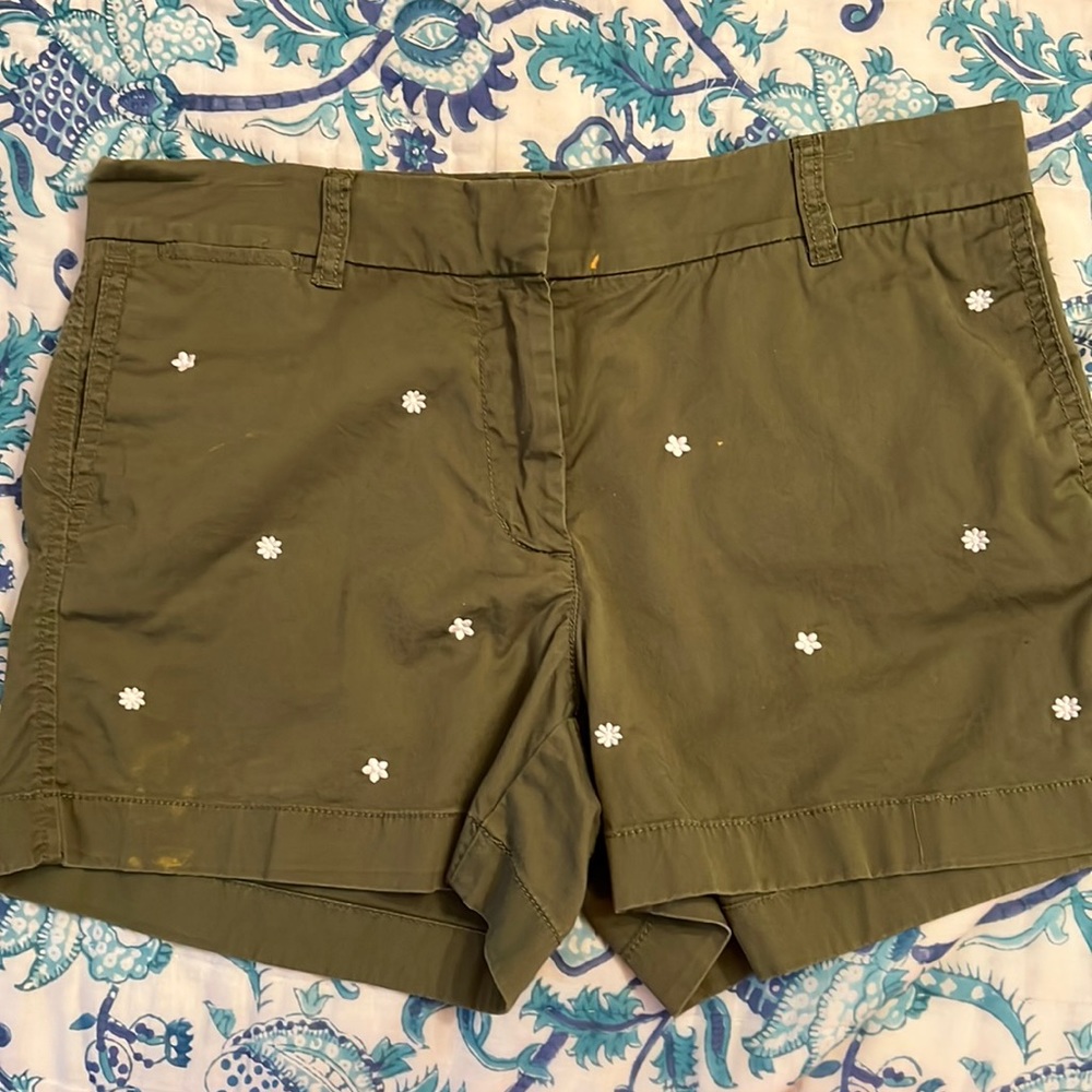 J.Crew Chino Shorts With Flower Detail